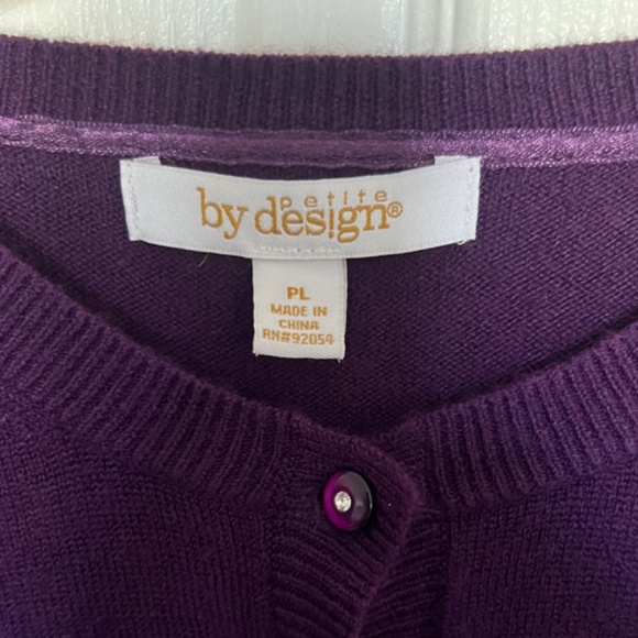 🌻 2/$18 Women’s Lightweight Cardigan, Button Down Purple LP - Picture 2 of 4